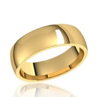 5mm Half Round Comfort Fit Band in 10K Yellow Gold