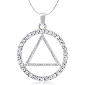 (image for) 1" Sterling Silver Cubic Zirconia Unity Pendant