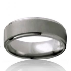 8mm Tungsten Flat Satin Finish Band