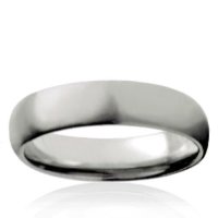 6mm Tungsten Half Round Brushed Finished Band