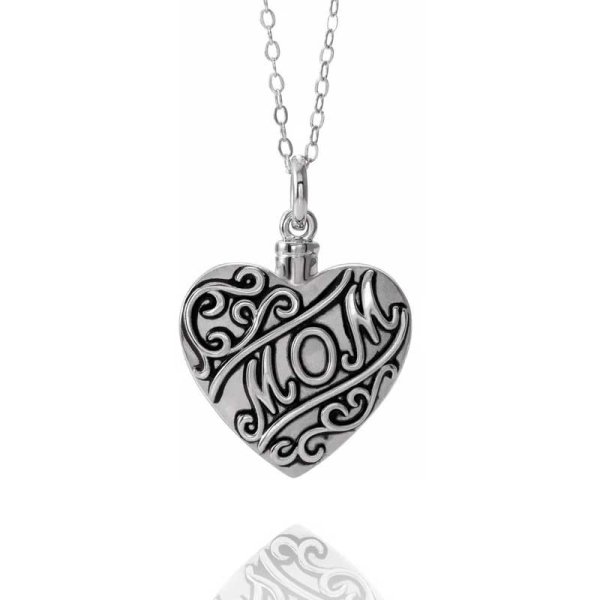 Sterling Silver Mom Heart Ash Holder - Click Image to Close
