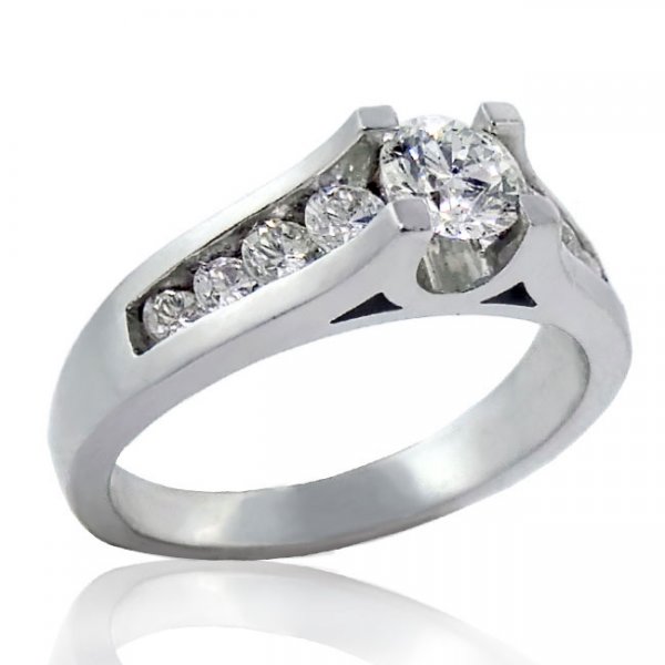 .50ct. tw Diamond Channel Set Ring - Click Image to Close