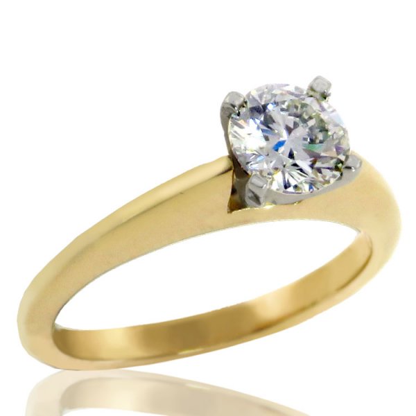 .65ct Diamond Solitaire Slim Top Ring - Click Image to Close