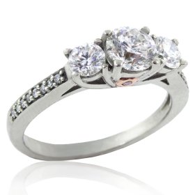 (image for) 1.03ct tw Canadian Diamond Trinity 3 Stone Ring