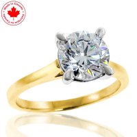 1.50ct Round Brilliant Diamond Solitaire Ring in 14K Yellow