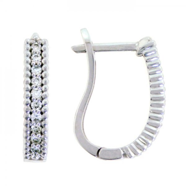 .20ct tw Diamond Drop Hoops - Click Image to Close