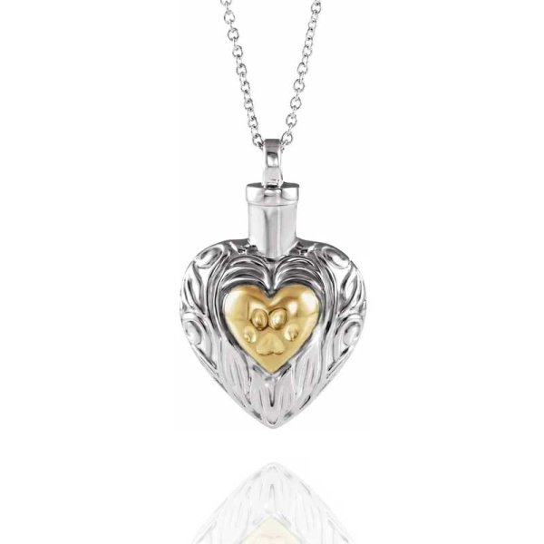 Sterling Silver Pet Heart Ash Holder - Click Image to Close