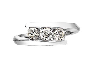 (image for) .33ct tw 3 Stone Modern Channel Diamond Ring