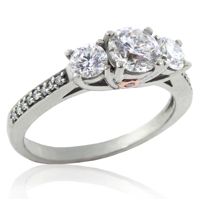 (image for) 1.03ct tw Canadian Diamond Trinity 3 Stone Ring