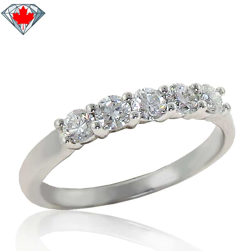 (image for) 0.50ct tw Canadian Diamond Band in 14K White Gold