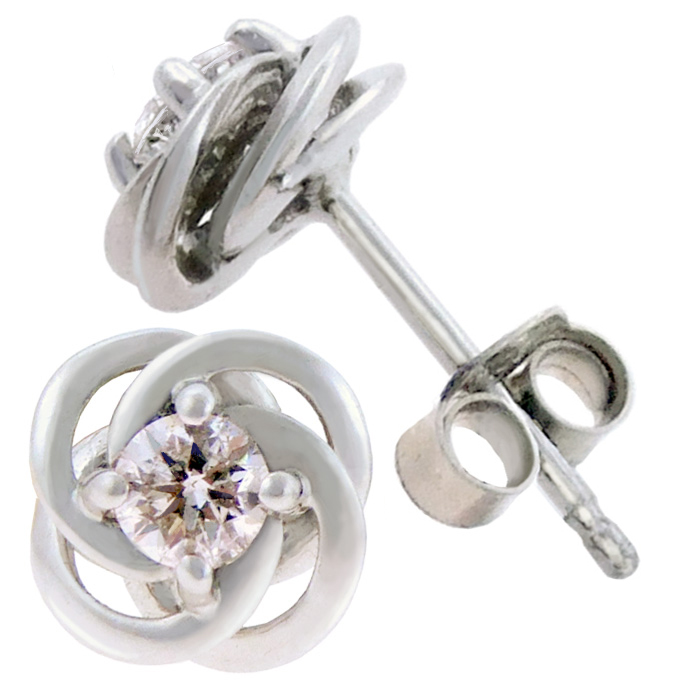 (image for) .24ct tw Brilliant Cut Canadian Diamond Studs in 14K White Gold