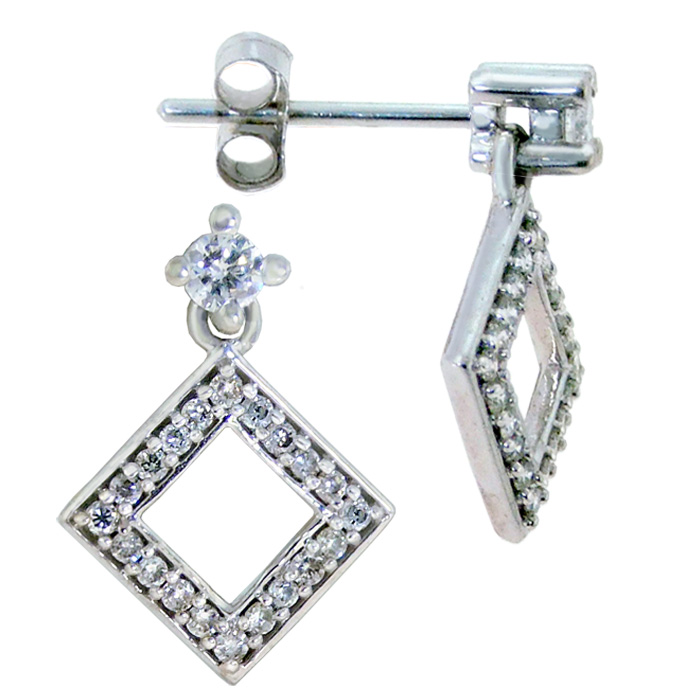 (image for) 0.12ct tw Round Brilliant Canadian Diamond Dangle Studs