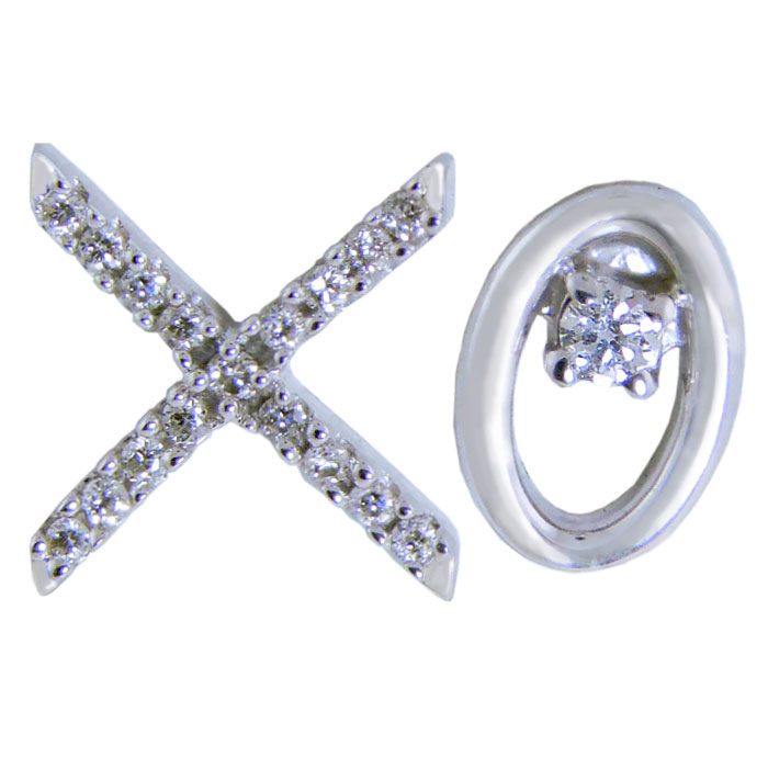 (image for) 0.08ct tw 10K Diamond XO Studs