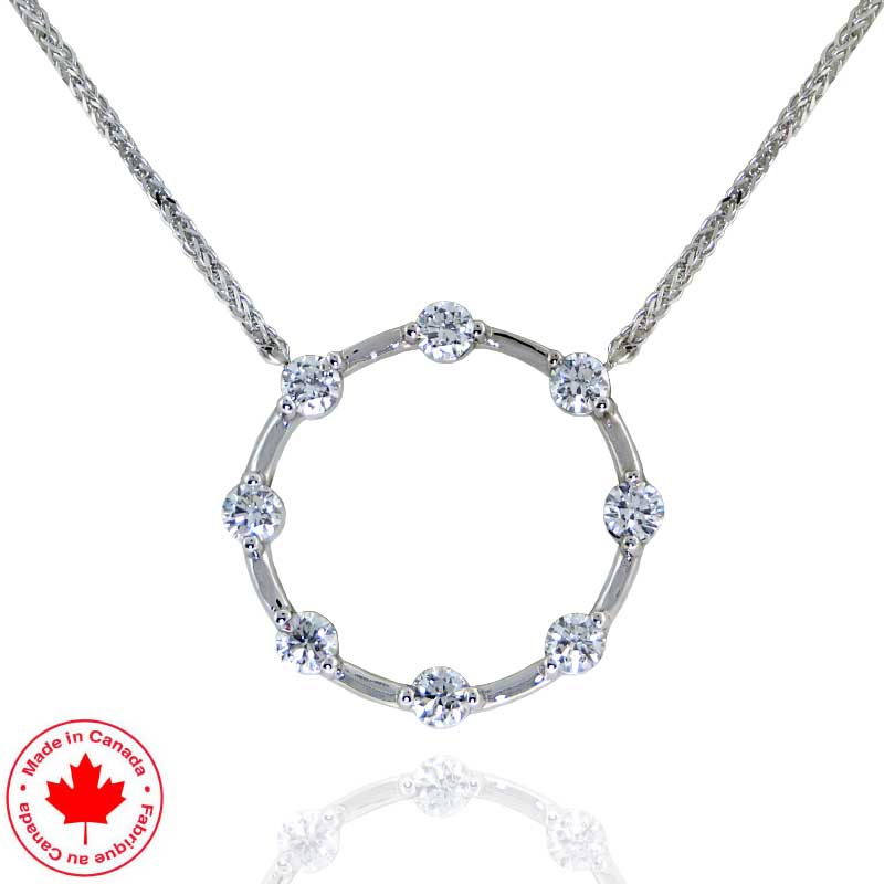 (image for) Eternal Circle of Love Pendant in 10K with 0.56ct tw Diamonds