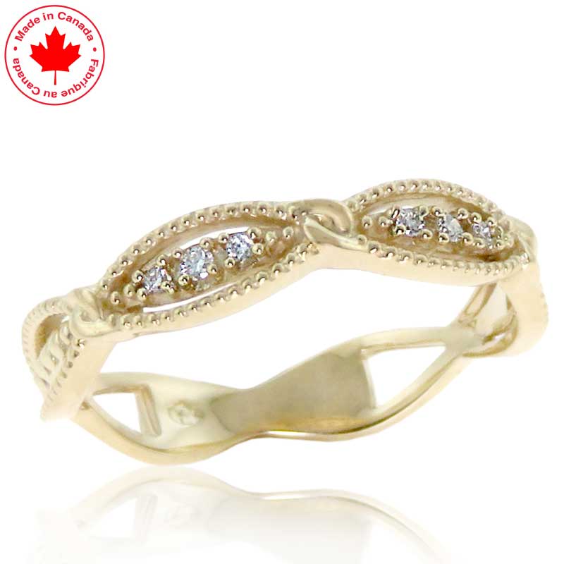 (image for) Tiffany Style Diamond Band in 10K Yellow Gold