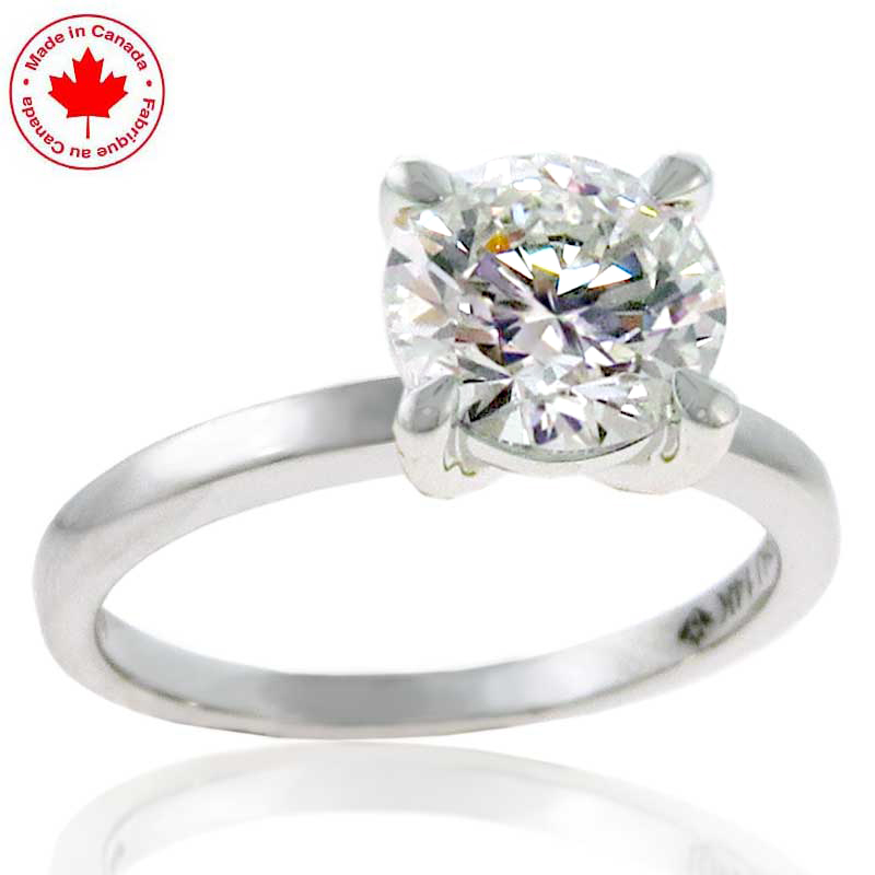 (image for) 1.50ct Diamond Solitaire Ring in 14K White Gold