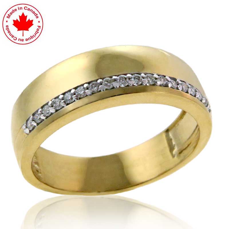 (image for) 0.14ct tw Men's Diamond Band in 10K Yellow Gold