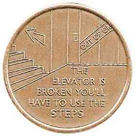 Elevator is Broken Affirmation Medallion