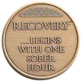 One Sober Hour Affirmation Medallion