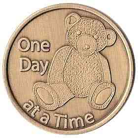 Teddy Bear Serenity Prayer Medallion