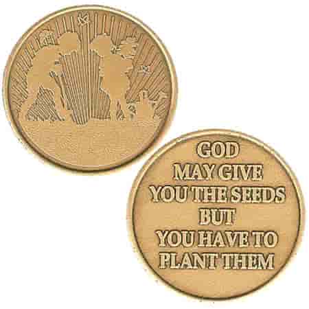 Let Go, Let God Serenity Prayer Medallion - Click Image to Close