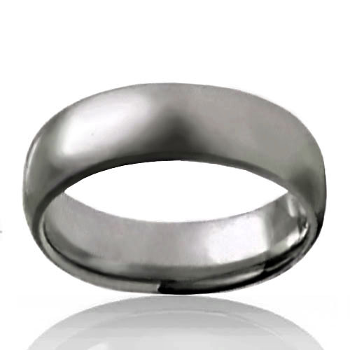 8mm Tungsten Half Round Band - Click Image to Close