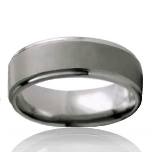 8mm Tungsten Flat Satin Finish Band - Click Image to Close