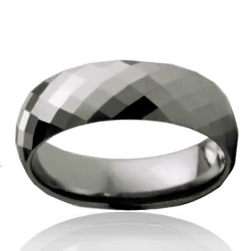 8mm Crystal Cut Tungsten Band - Click Image to Close