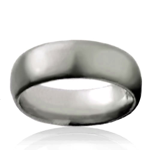 8mm Tungsten Half Dome Brushed Band - Click Image to Close