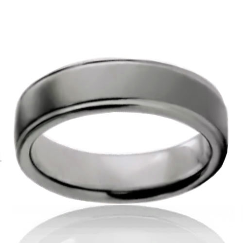 8mm Tungsten Band with Textured Centre - Click Image to Close