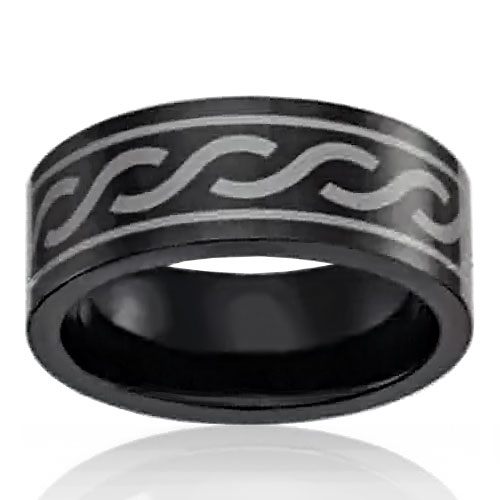 Back Tungsten Weave Design 8mm Band - Click Image to Close