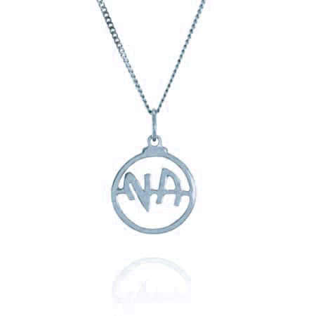 1/2" Sterling Silver NA Pendant - Click Image to Close